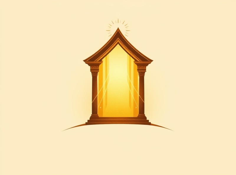 Inner temple with light radiating outward